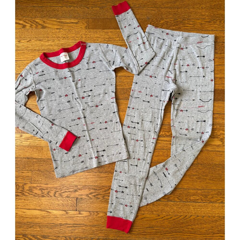 Hanna Andersson Arrow in Heart Long John Pajamas Size 10
